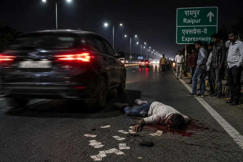 एक्सप्रेस-वे पर गिरे पैसे को उठाने के लिए रुका, तेज रफ़्तार कार ने रौंदा युवक की दर्दनाक मौत