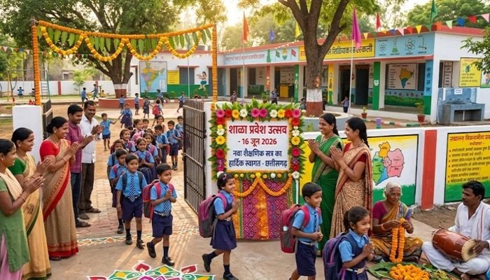 CG School Opening 2026 News: गर्मी की छुट्टियों के बाद स्कूलों में लौटी रौनक, नए शिक्षण सत्र का हुआ आगाज