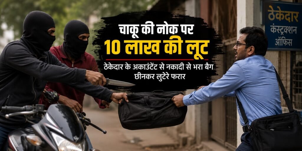 CG Crime : चाकू की नोक पर 10 लाख की बड़ी लूट, ठेकेदार के अकाउंटेंट से नकदी भरा बैग लेकर फरार हुए बदमाश
