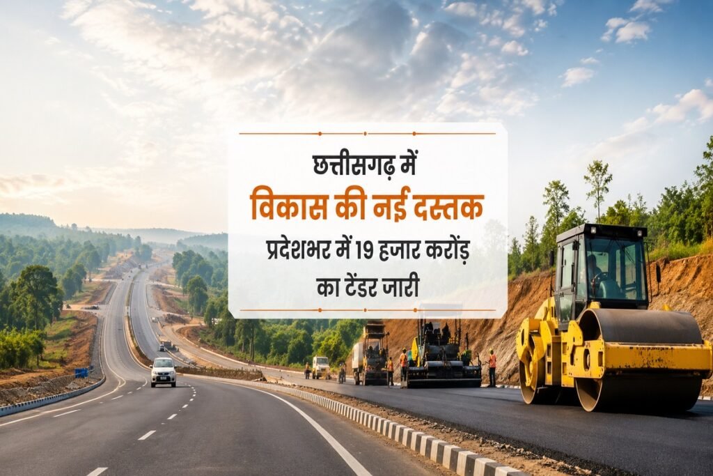 छत्तीसगढ़ में विकास को रफ्तार: प्रदेशभर में 19 हजार करोड़ के सड़क प्रोजेक्ट का टेंडर जारी, जानें कहां होंगे काम