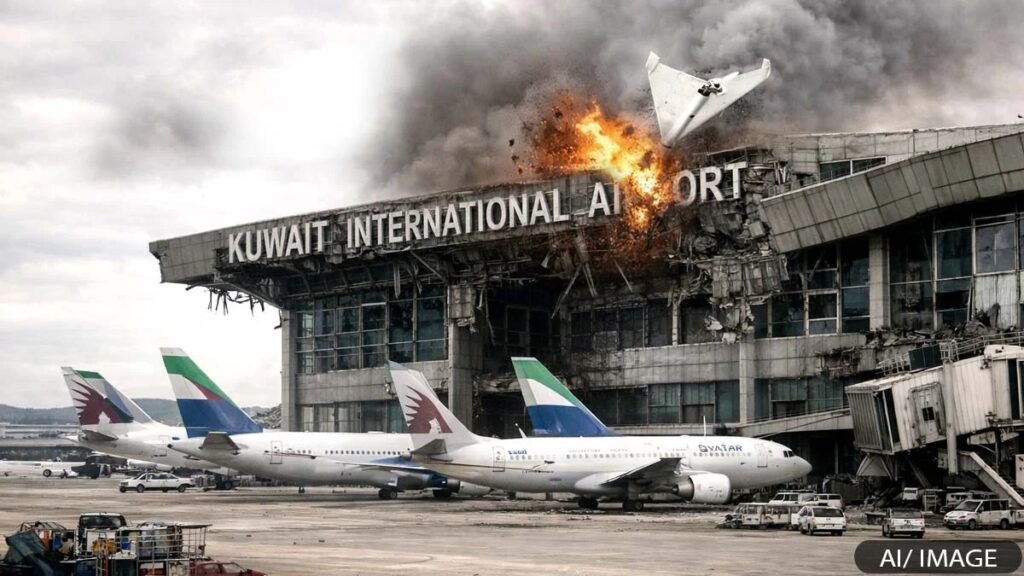 Iran Attack on Kuwait : ईरान के हमले से कुवैत एयरपोर्ट पर भारी तबाही, कई लोग घायल, उड़ानें पूरी तरह रद्द