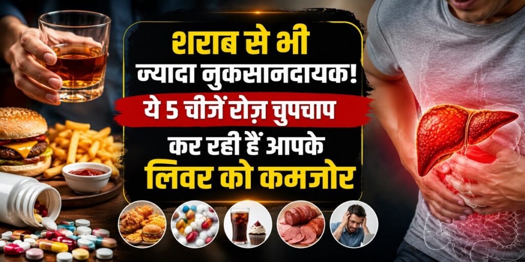 शराब से भी ज्यादा नुकसानदायक! ये 5 चीजें रोज़ चुपचाप कर रही हैं आपके लिवर को कमजोर