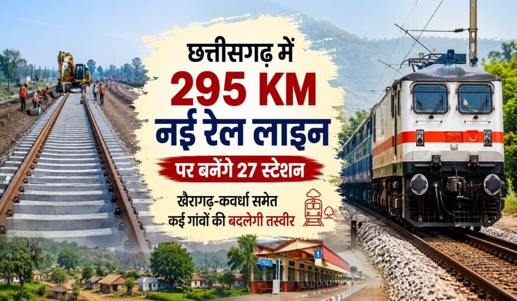 CG New Railway Line: छत्तीसगढ़ को बड़ी रेल सौगात… 295 KM नई रेल लाइन पर बनेंगे 27 स्टेशन, खैरागढ़-कवर्धा समेत कई गांवों की बदलेगी तस्वीर
