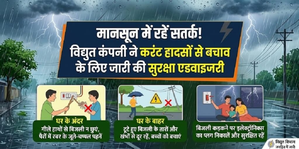 CG News: मानसून में रहें सतर्क! विद्युत कंपनी ने करंट हादसों से बचाव के लिए जारी की सुरक्षा एडवाइजरी