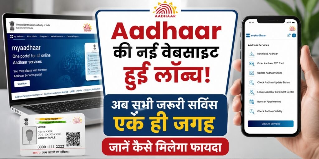 Aadhaar की नई वेबसाइट हुई लॉन्च! अब सभी जरूरी सर्विस एक ही जगह, जानें कैसे मिलेगा फायदा