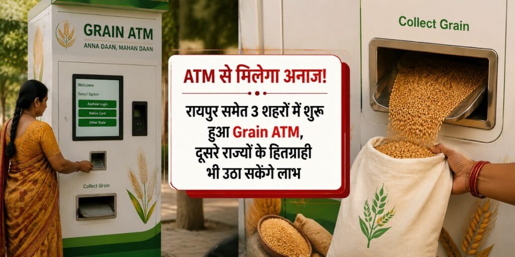 ATM से मिलेगा अनाज! रायपुर समेत 3 शहरों में शुरू हुआ Grain ATM, दूसरे राज्यों के हितग्राही भी उठा सकेंगे लाभ