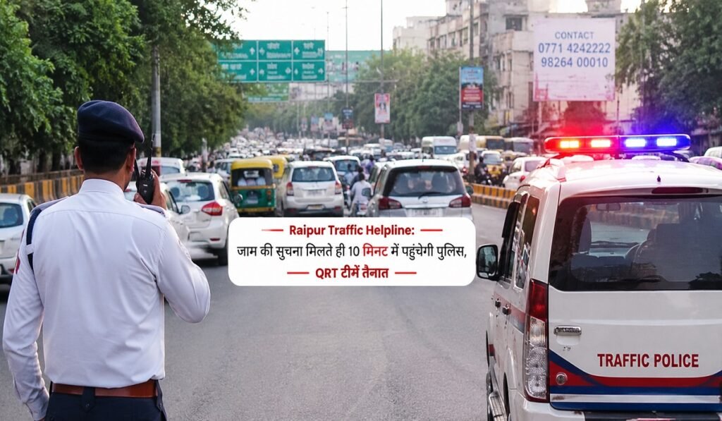 Raipur Traffic Helpline: जाम की सूचना मिलते ही 10 मिनट में पहुंचेगी पुलिस, QRT टीमें तैनात