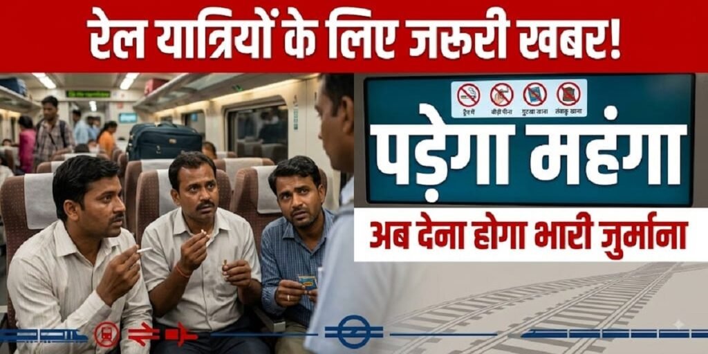 रेल यात्रियों के लिए जरूरी खबर! Train में सिगरेट-बीड़ी पीना और गुटखा-तंबाकू खाना पड़ेगा महंगा, अब देना होगा भारी जुर्माना