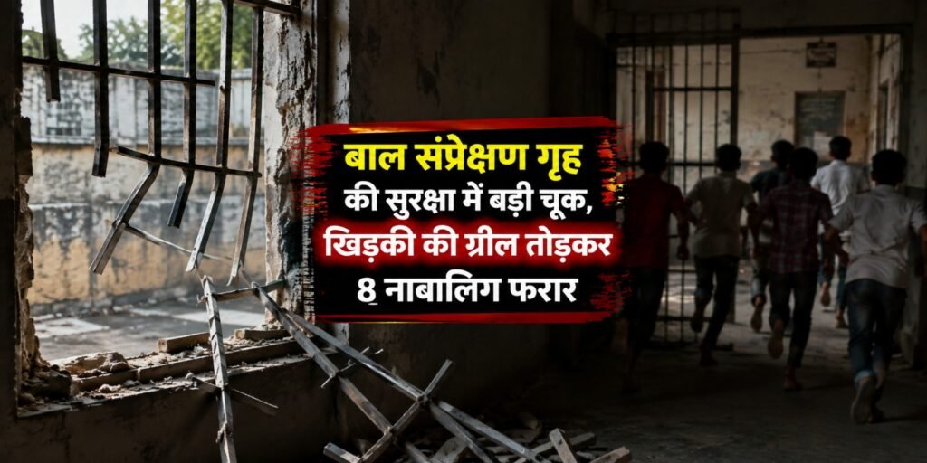 CG News: बाल संप्रेक्षण गृह की सुरक्षा में बड़ी चूक, खिड़की की ग्रील तोड़कर 8 नाबालिग फरार
