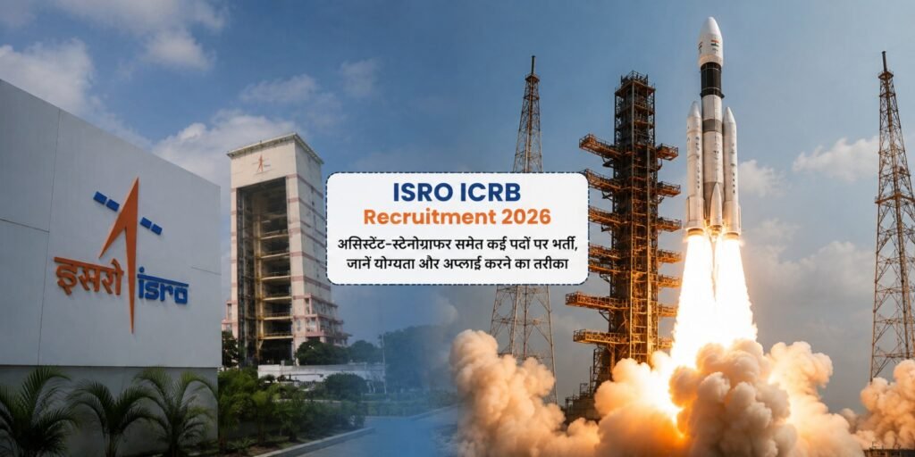ISRO ICRB Recruitment 2026: असिस्टेंट-स्टेनोग्राफर समेत कई पदों पर भर्ती, जानें योग्यता और अप्लाई करने का तरीका