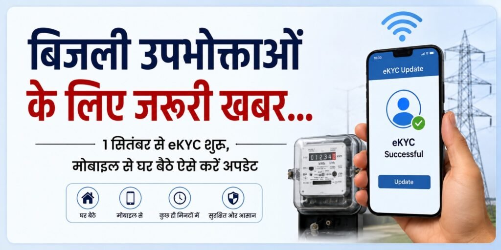 CG Electricity eKYC: बिजली उपभोक्ताओं के लिए जरूरी खबर… 1 सितंबर से eKYC शुरू, मोबाइल से घर बैठे ऐसे करें अपडेट