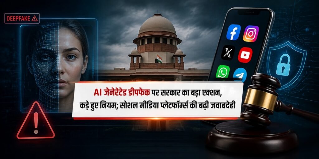 AI जेनरेटेड डीपफेक पर सरकार का बड़ा एक्शन, कड़े हुए नियम; सोशल मीडिया प्लेटफॉर्म्स की बढ़ी जवाबदेही