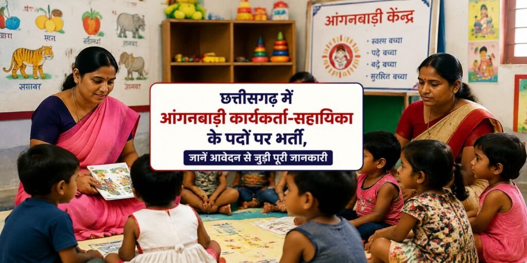 CG Anganwadi Recruitment 2026: छत्तीसगढ़ में आंगनबाड़ी कार्यकर्ता-सहायिका के पदों पर भर्ती, जानें आवेदन से जुड़ी पूरी जानकारी
