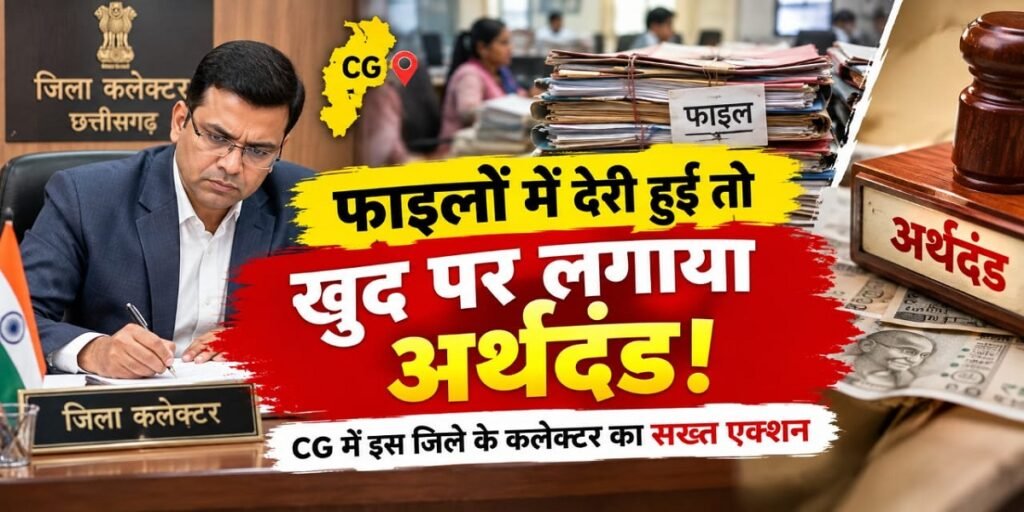 फाइलों में देरी हुई तो खुद पर लगाया अर्थदंड! CG में इस जिले के कलेक्टर का सख्त एक्शन