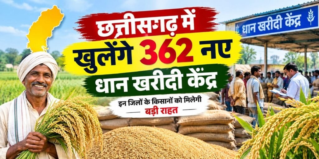 CG News: छत्तीसगढ़ में खुलेंगे 362 नए धान खरीदी केंद्र, इन जिलों के किसानों को मिलेगी बड़ी राहत