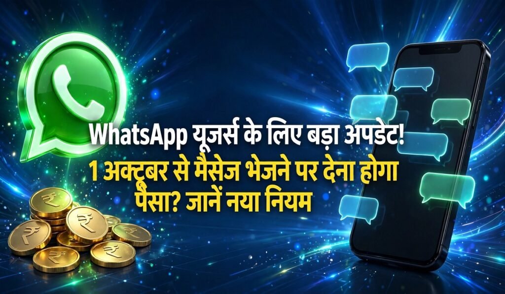 WhatsApp यूजर्स के लिए बड़ा अपडेट! 1 अक्टूबर से मैसेज भेजने पर देना होगा पैसा? जानें नया नियम