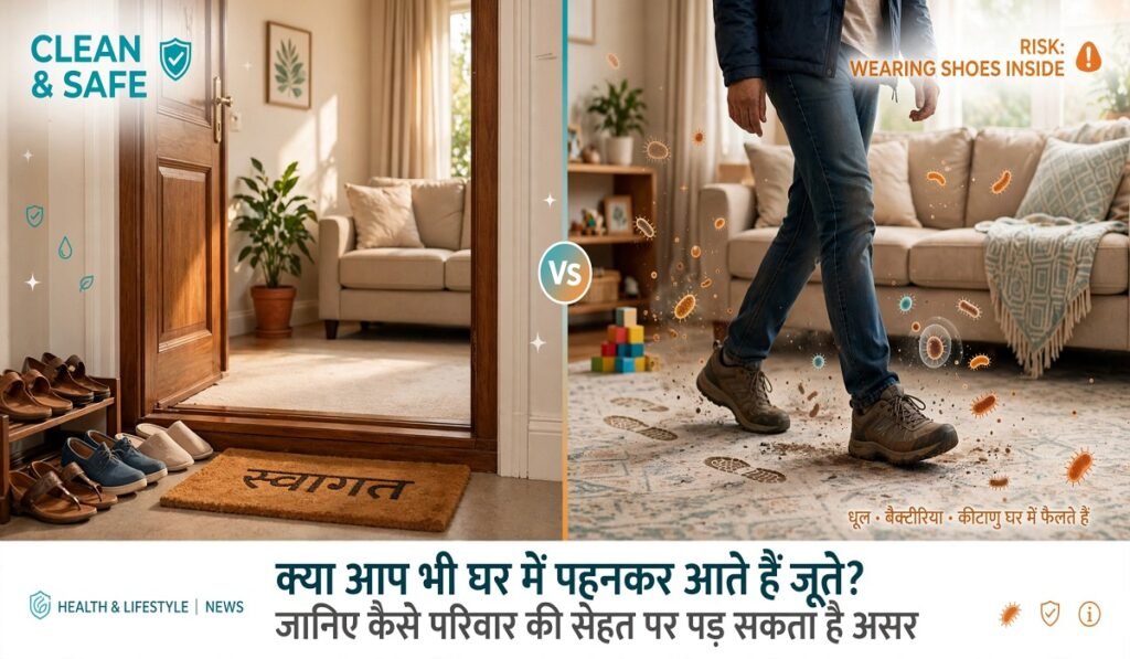 क्या आप भी घर में पहनकर आते हैं जूते? जानिए कैसे परिवार की सेहत पर पड़ सकता है असर