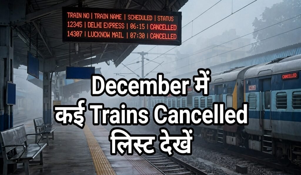 Train Cancelled December: दिसंबर में 6 एक्सप्रेस ट्रेनें रहेंगी रद्द, छत्तीसगढ़ के यात्री टिकट से पहले जरूर चेक करें ये अपडेट