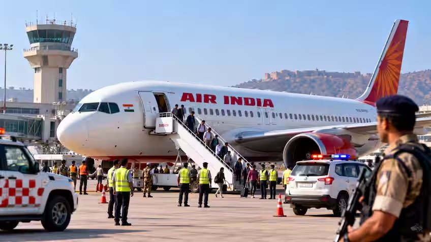 Air India Flight में हाईजैक का अलर्ट, फ्रैंकफर्ट से दिल्ली जा रहे विमान की जयपुर में इमरजेंसी लैंडिंग