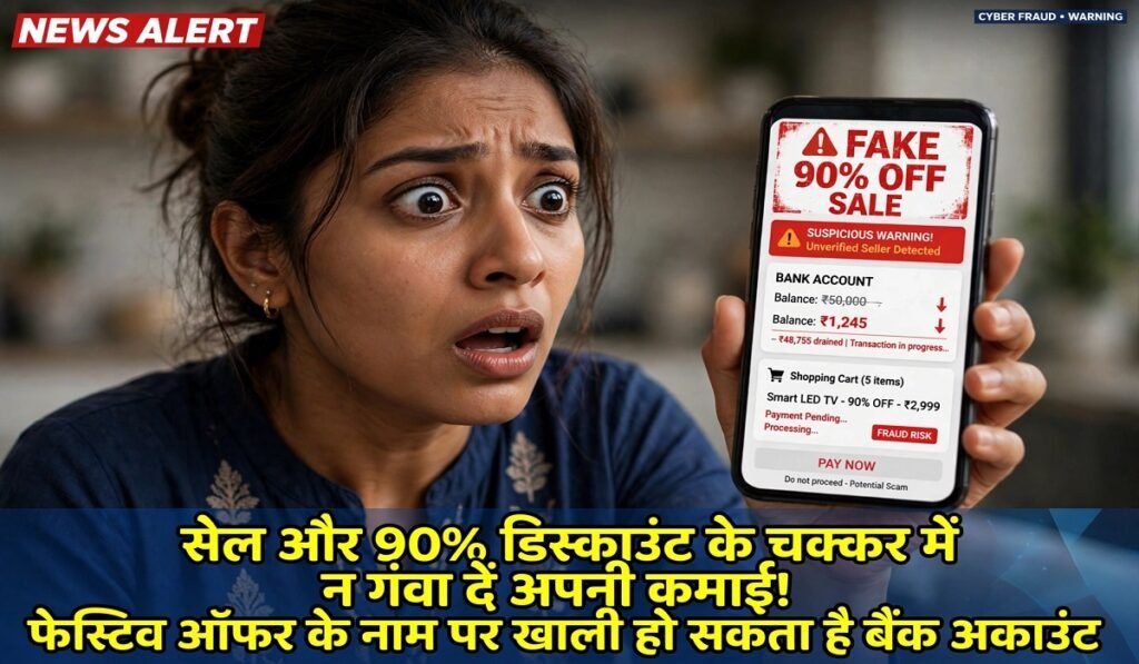 सेल और 90% डिस्काउंट के चक्कर में न गंवा दें अपनी कमाई! फेस्टिव ऑफर के नाम पर खाली हो सकता है बैंक अकाउंट