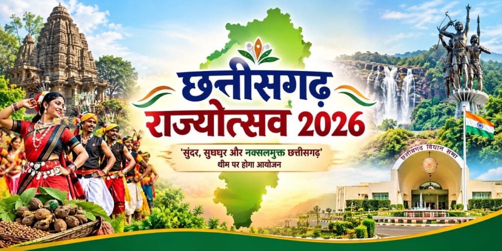 Chhattisgarh Rajyotsav 2026: ‘सुंदर, सुघ्घर और नक्सलमुक्त छत्तीसगढ़’ थीम पर होगा आयोजन, केंद्रीय गृह मंत्री अमित शाह होंगे शामिल
