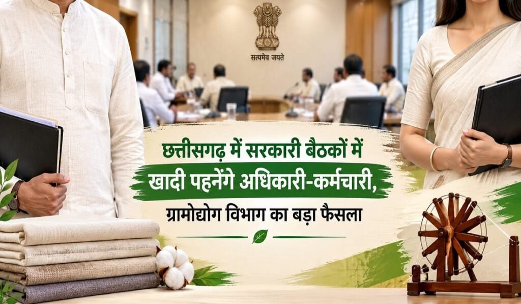 छत्तीसगढ़ में सरकारी बैठकों में खादी पहनेंगे अधिकारी-कर्मचारी, ग्रामोद्योग विभाग का बड़ा फैसला