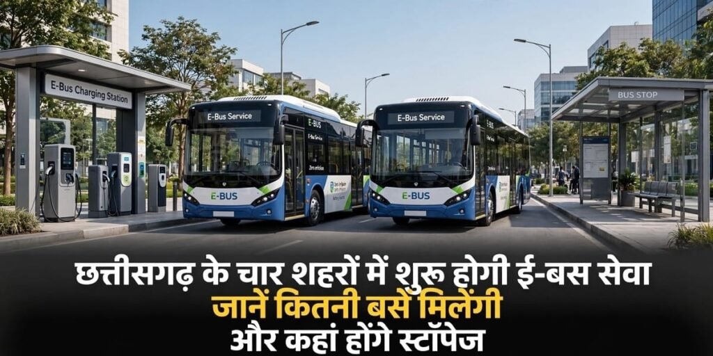 PM E-Bus Service: छत्तीसगढ़ के चार शहरों में शुरू होगी ई-बस सेवा, जानें कितनी बसें मिलेंगी और कहां होंगे स्टॉपेज