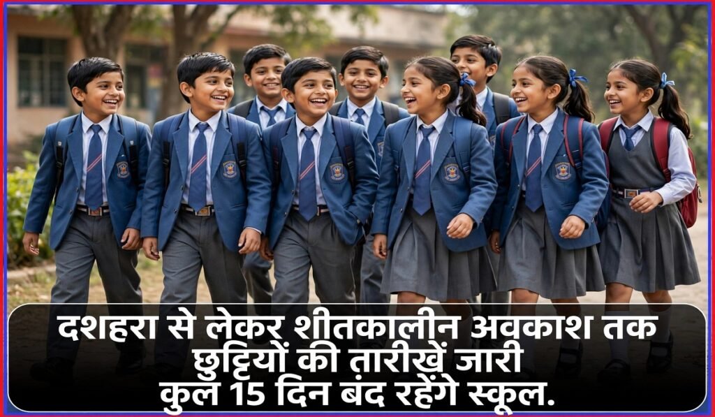 CG School Holiday 2026: दशहरा से लेकर शीतकालीन अवकाश तक छुट्टियों की तारीखें जारी, कुल 15 दिन बंद रहेंगे स्कूल