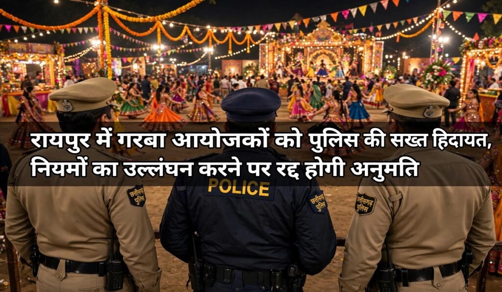 रायपुर में गरबा आयोजकों को पुलिस की सख्त हिदायत, नियमों का उल्लंघन करने पर रद्द होगी अनुमति